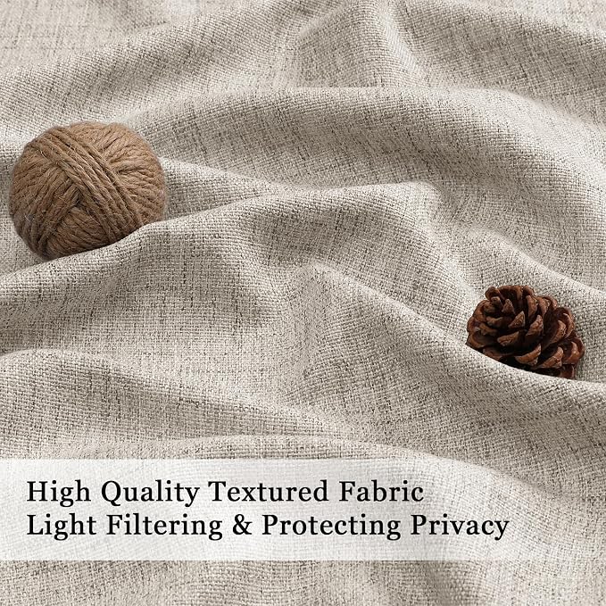 OWENIE Linen Valances for Windows 1 Pcs 20 Inch Length, Light Filtering - Image 2