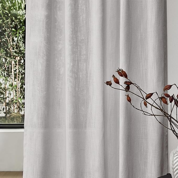 MYSKY HOME Short Curtains for Small Window, Boho Sheer Curtains 2 Panels Set - Image 5