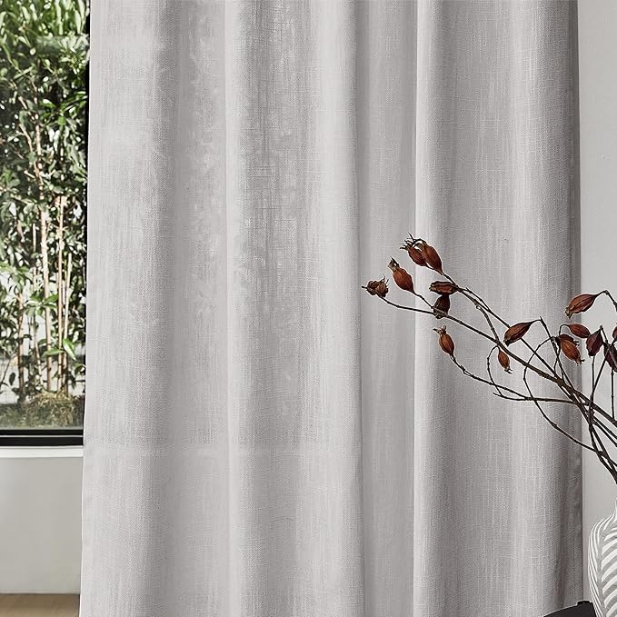 MYSKY HOME 108 Inches Long Ceiling Curtains, Light Filtering Boho Window Sheer - Image 5