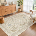 Madane Area Rug 4x6 Washable Rugs: Vintage Living Room Rug Soft Low Pile Non by Madane