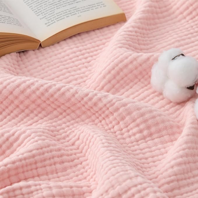Bedsure 100% Cotton Muslin Blanket King Size by Unknown