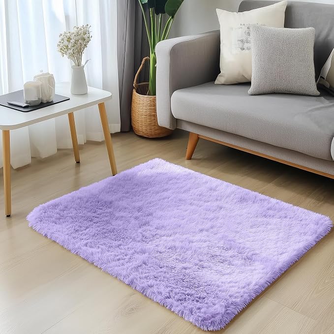 OLANLY 2x3 Machine Washable Small Bedside Rug, Soft Fluffy Shaggy Entryway - Image 3