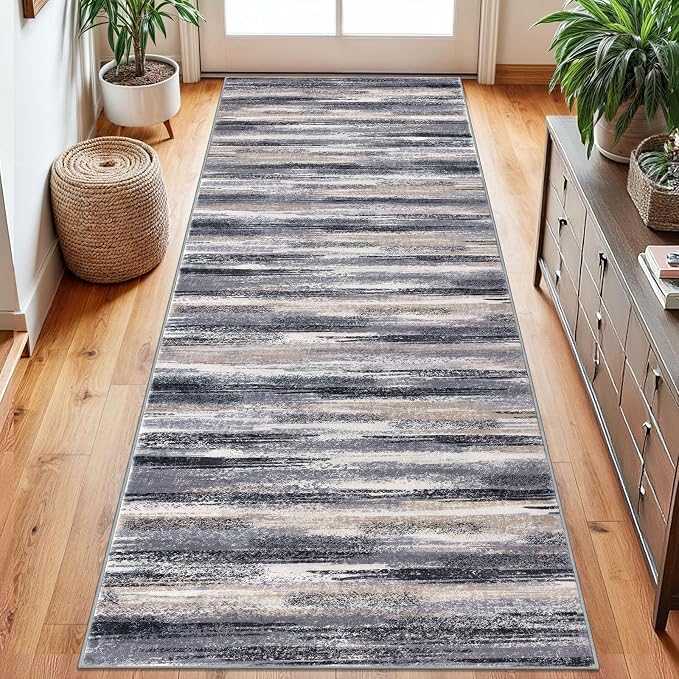 Lansny Modern Abstract Runner Rug 2.6x8 by lansny