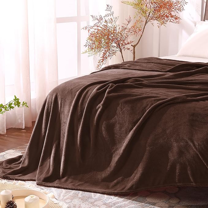 BEDELITE Fleece Blanket Brown Throw Blankets - Image 6