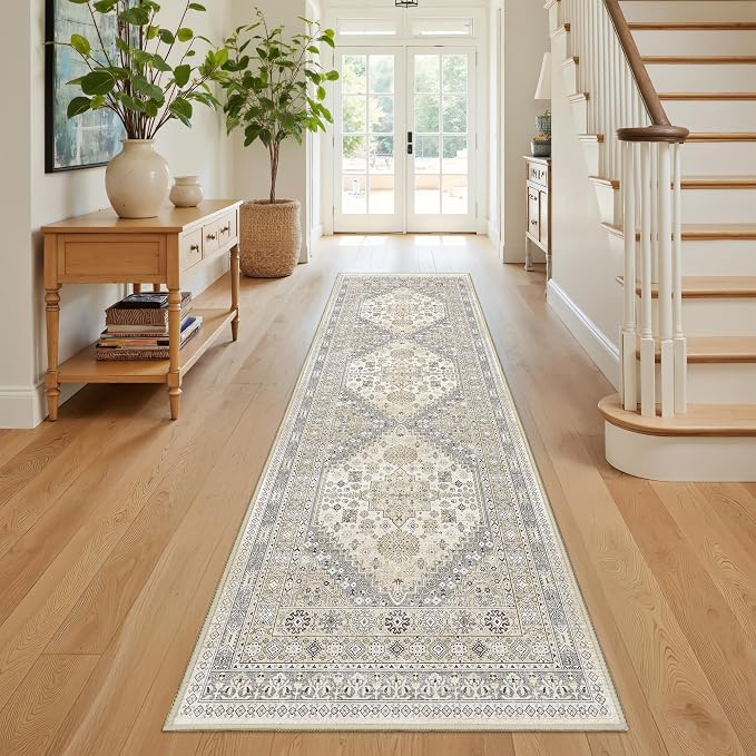 Kitchen Runner Rug Non Slip Washable 2.5x8, Soft Low Pile Entryway Rug Runners - Image 3