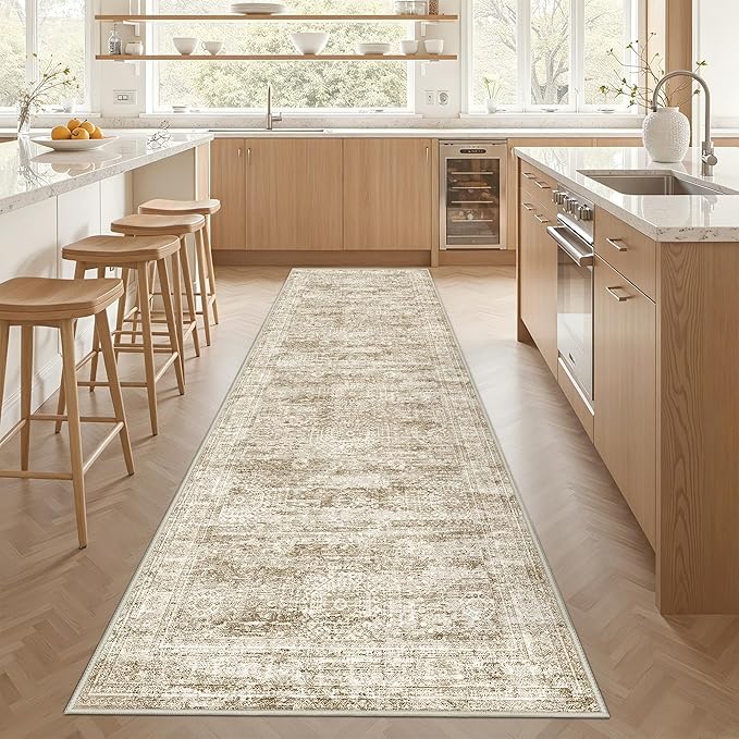 3x12 Runner Rug for Hallway, Non-Slip Long Bathroom Rugs Runner for Kitchen - Image 5