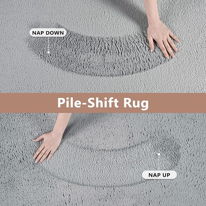 FinRèc 5x7 Washable Area Rugs for Bedroom Living Room, Low Pile Thin Rug Solid - Image 8
