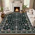 Area Rugs 10x12 Living Room Rug: Washable Rug Soft Vintage Boho Medallion by EXPEDIX