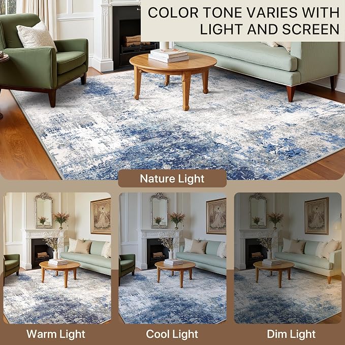 BEIMO Area Rugs 8x10 for Living Room Bedroom, Modern Abstract Machine Washable - Image 6