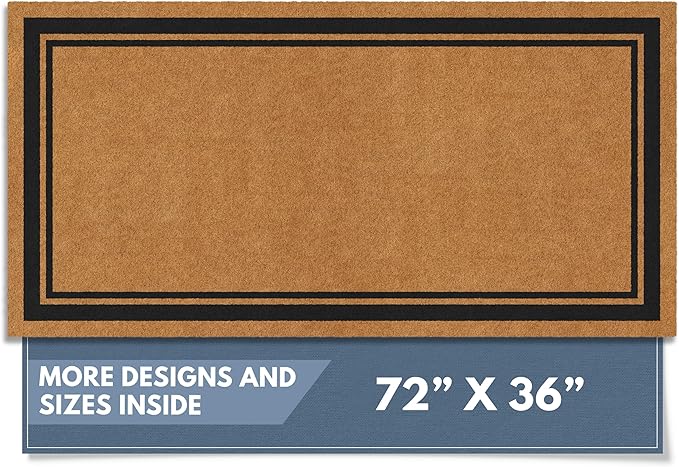 Barnyard Designs Natural Coco Coir Heavy Duty Backing Doormat by BarnyardDesigns