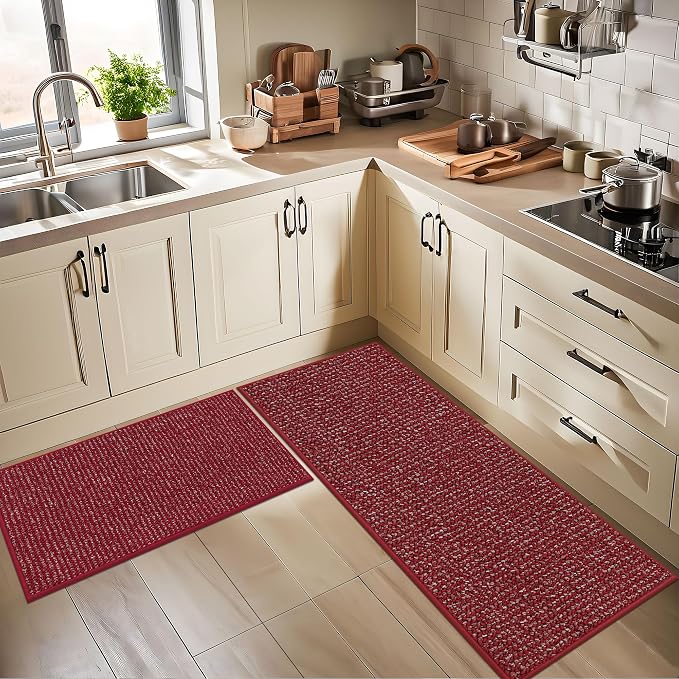 BEQHAUSE Kitchen Rugs and Mats 2PCS, Non-Slip Kitchen Mats - Image 8