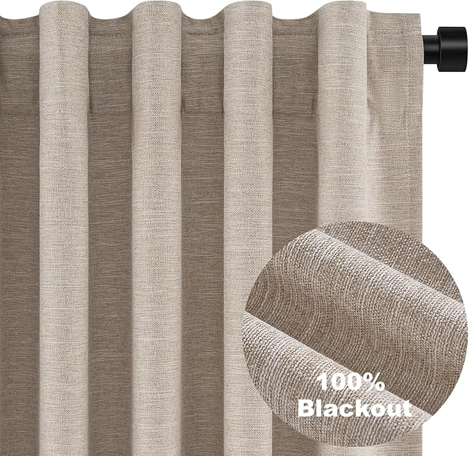 Topfinel Linen Blackout Curtains 63 Inch Long - Image 8