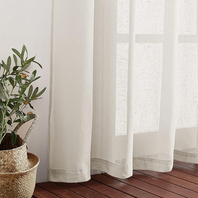 NICETOWN polyester Curtains for Windows 96 inch Length, Grommet Semi Sheer - Image 6