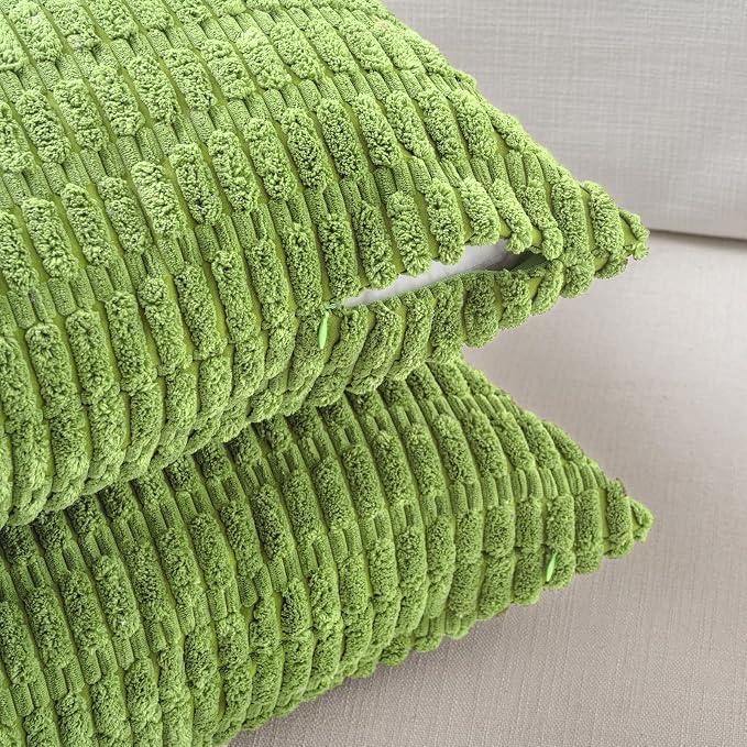 Fancy Homi 4 Packs Boho Lime Green Decorative Throw Pillow Covers 18x18 Inch - Image 3