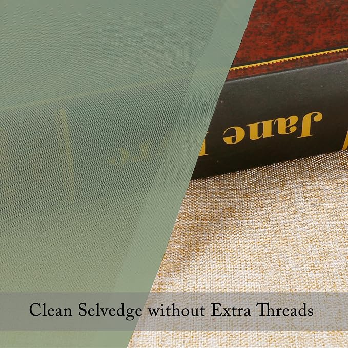 OWENIE Sage Green Sheer Curtains 36 Inches 2 Panels Set - Image 7