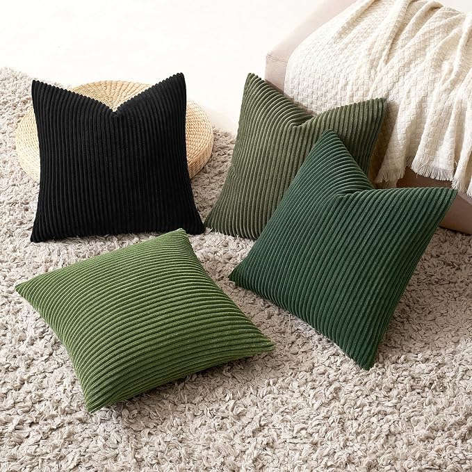 MIULEE Boho Farmhouse Throw Pillow Covers 18x18 Inch Set of 4 Mordern Neutral - Image 5