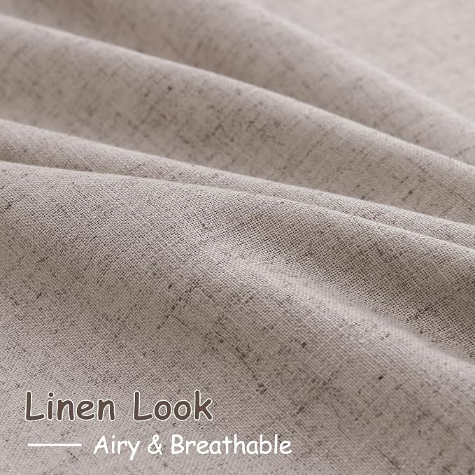 Brownish Grey Linen Curtains 84 Inches Long - Image 5