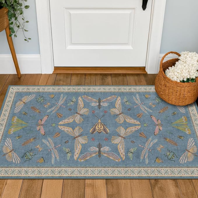 Dusty Blue Bathroom Rug 2x4 - Image 3