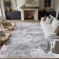 PureCozy 8x10 Grey Area Rug Washable Modern Abstract Living Room Carpet Non by PureCozy