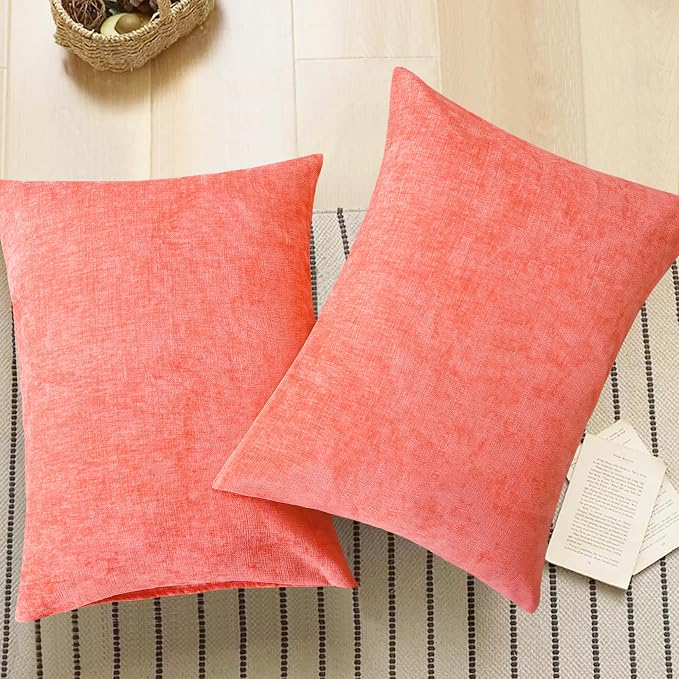 CaliTime Throw Pillow Covers Decorative 20 X 26 Inches Pack of 2 Cozy Chenille - Image 5