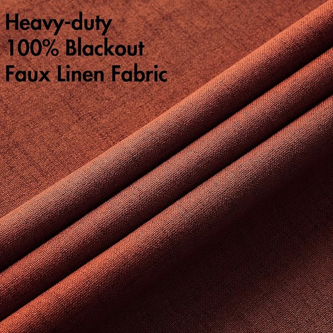 MIULEE Linen Curtains 100% Blackout - Image 5