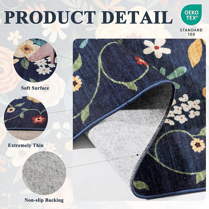 DUKINO 3x16 Runner Rug for Hallway, Non Slip Long Washable Rug, Low Pile - Image 4