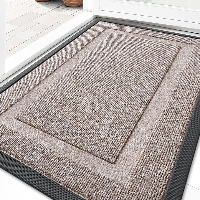 OLANLY Front Door Mat Indoor Outdoor Entrance, Waterproof All-Season, by OLANLY