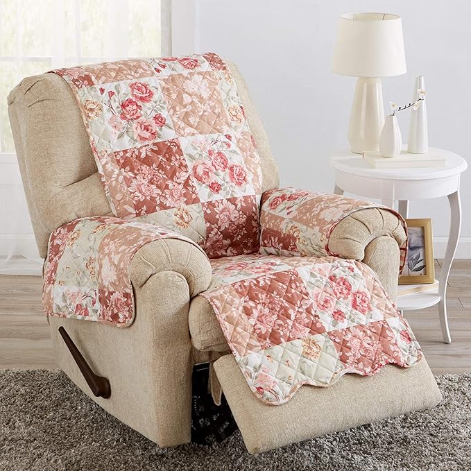 Great Bay Home Reversible Floral Patchwork Recliner Furniture Protector by GreatBayHome