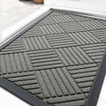 OLANLY Front Door Mat Outside Entrance 35x23, Heavy Duty Sturdy Natural Rubber by OLANLY