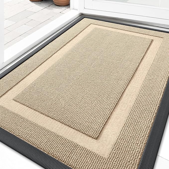 OLANLY Front Door Mat Indoor Outdoor Entrance, Waterproof All-Season, by OLANLY