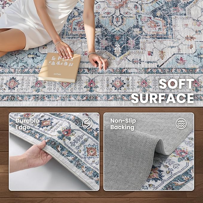 zesthome 6x9 Area Rugs, Machine Washable Rugs - Image 6