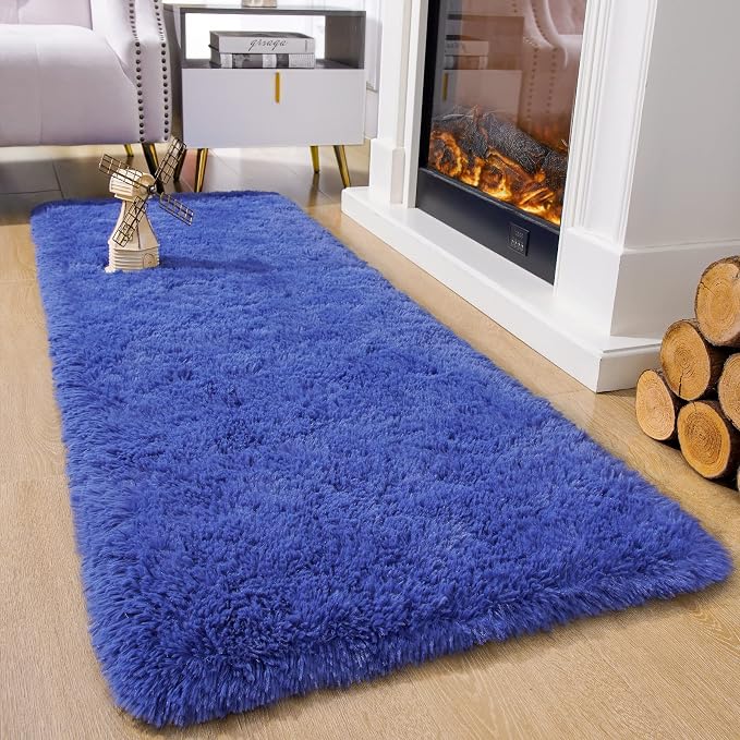 Chicrug Soft Runner Rug for Bedroom Living Room Plush Fluffy Rugs 2x6 Feet - Image 2