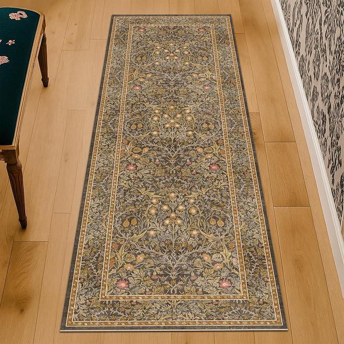 Hazo Haus Non Slip 2x7 Gold Brown Runner Rugs - Image 6