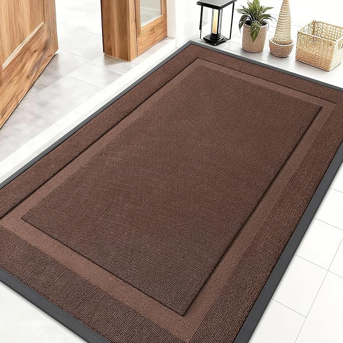 OLANLY Front Door Mat Indoor Outdoor Entrance, Waterproof All-Season, by OLANLY