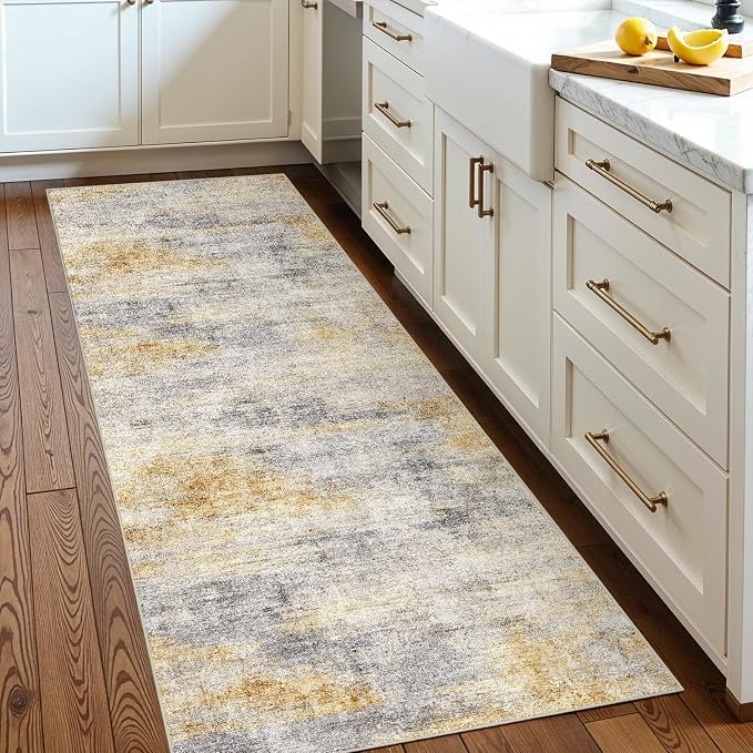 2x5 Washable Kitchen Runner Rug: Modern Abstract Runners by Ksrau