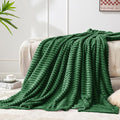 BEDELITE Fleece Blanket Twin Size – 3D Ribbed Jacquard Soft and Warm Decorative by BEDELITE