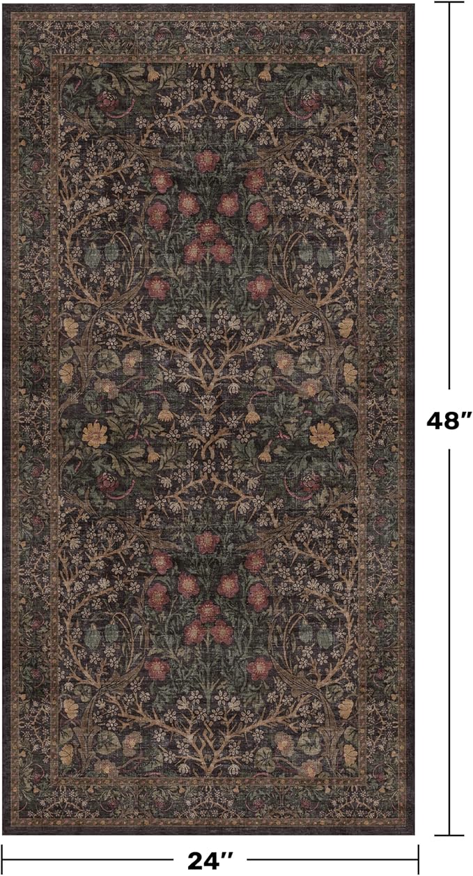 Dark Brown 2x4 Entryway Rug, Small Runners - Image 2