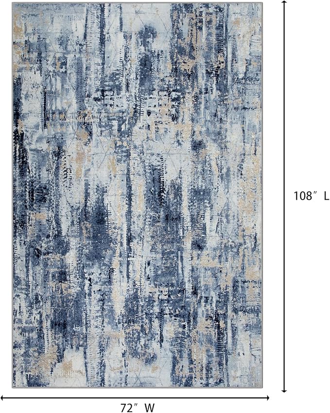 6x9 Area Rugs Washable Rug: Large Modern Abstract Living Room Rug Soft - Image 2