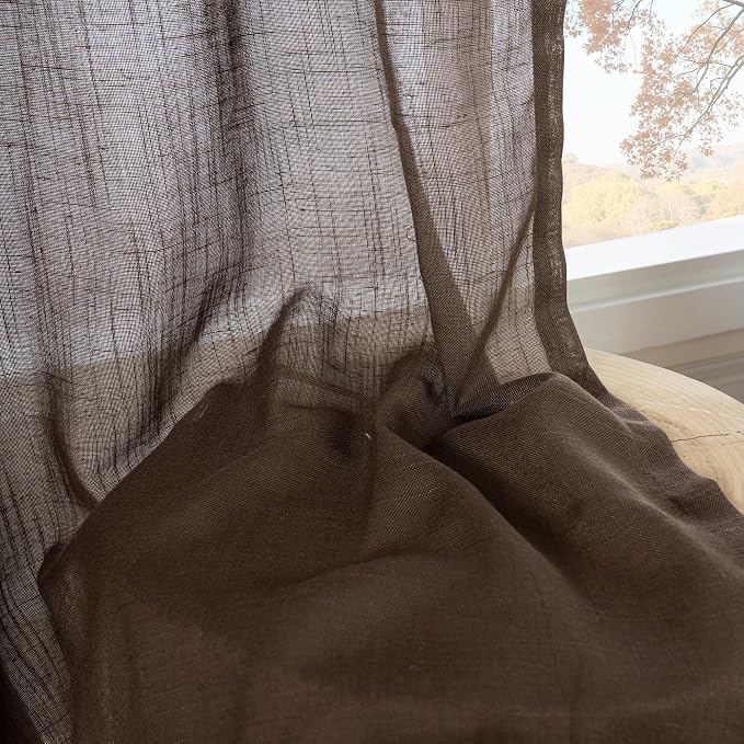 BGment Linen Curtains 54 Inch Length - Image 7
