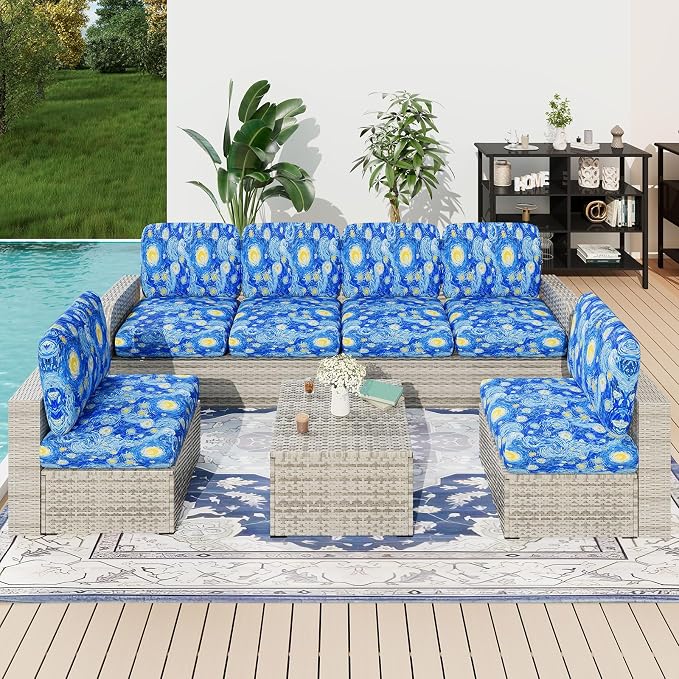 hyha Printed Couch Cushion Covers, Floral Sofa Covers Washable - Image 2
