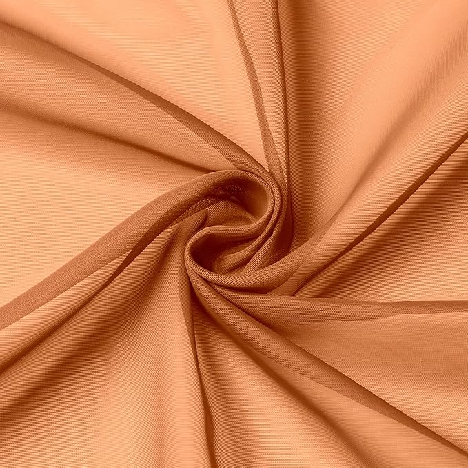 Aiyufeng Orange Sheer Curtains 36 inches Long, Short Kitchen Window Treatment - Image 6