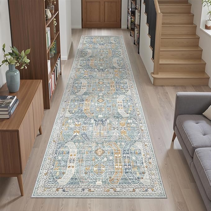 Madane Runner Rug 2x8, Washable Hallway Runner Rugs, Non-Slip Low-Pile Soft - Image 3