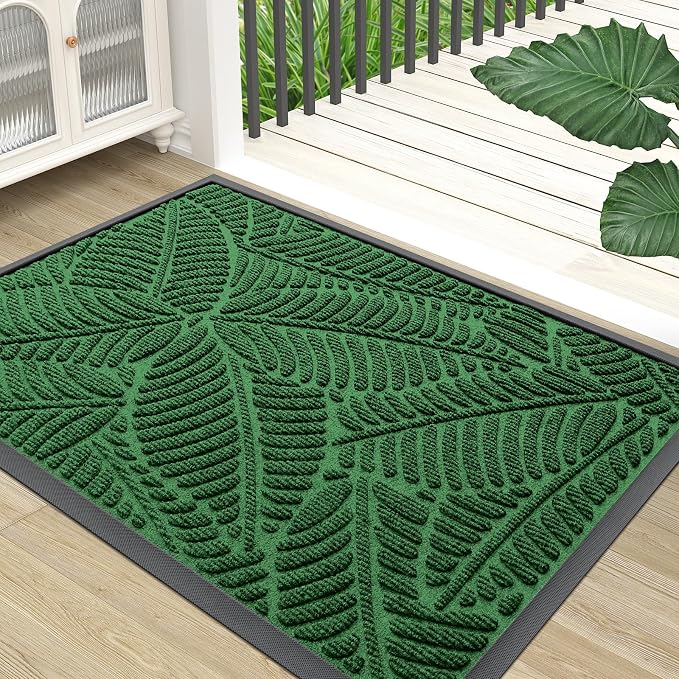 Colorxy Waterproof Doormat, Sturdy Natural Rubber Front Indoor Mat, Non Slip by Colorxy