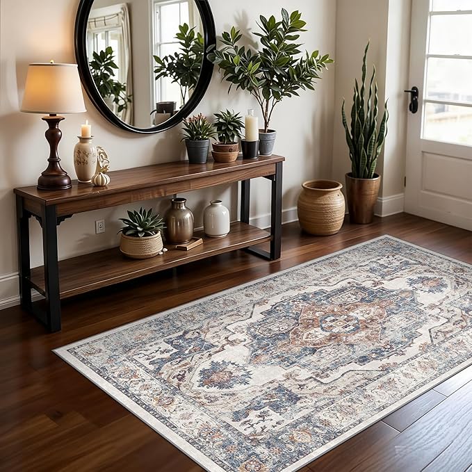 Washable 3x5 Kitchen Area Rugs: Cozy Soft Beside Low Pile Carpet by HYHAOYUNLAI
