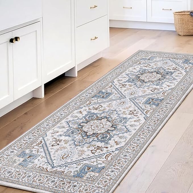 OPPODREAM Soft Entryway Rug 2x6, 2x6 Rug Runner, Neutral Washable Hallways by OPPODREAM