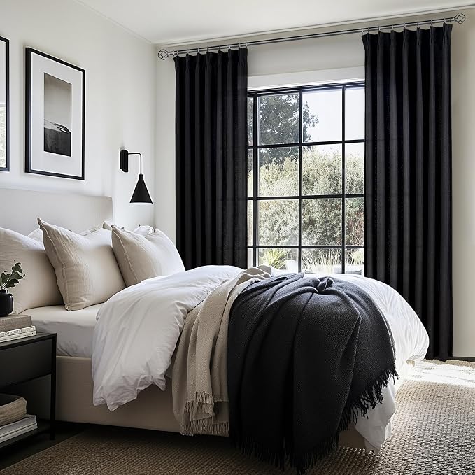 Extra Long Floor to Ceiling 108 Inch Negras Cortinas Para Sala, Pinch Pleated - Image 6