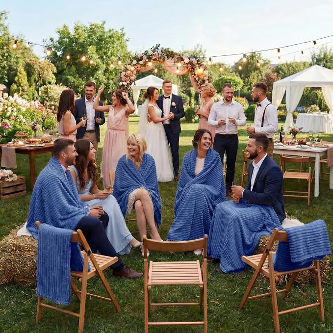 Buryeah 6 Pcs Flannel Throw Blanket Bulk 50 x 60 in Sleepover Blanket Outdoor - Image 5