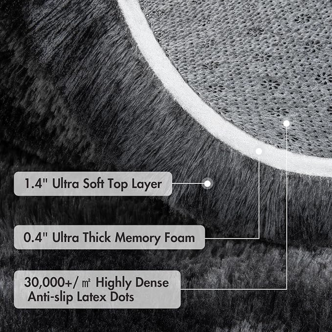 8x10 Ft Extra Large Shag Rugs for Living Room, Tie Dyed Ultra Soft Fluffy Furry - Image 8