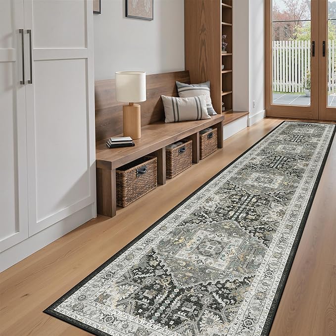 Madane Runner Rugs 2x12 Extra Long, Washable Non-Slip Hallway Runner Rug - Image 4
