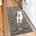 Hallway 2x5 Washable Runner Rug: Oriental Floral Stain Resistant Rug by HYHAOYUNLAI